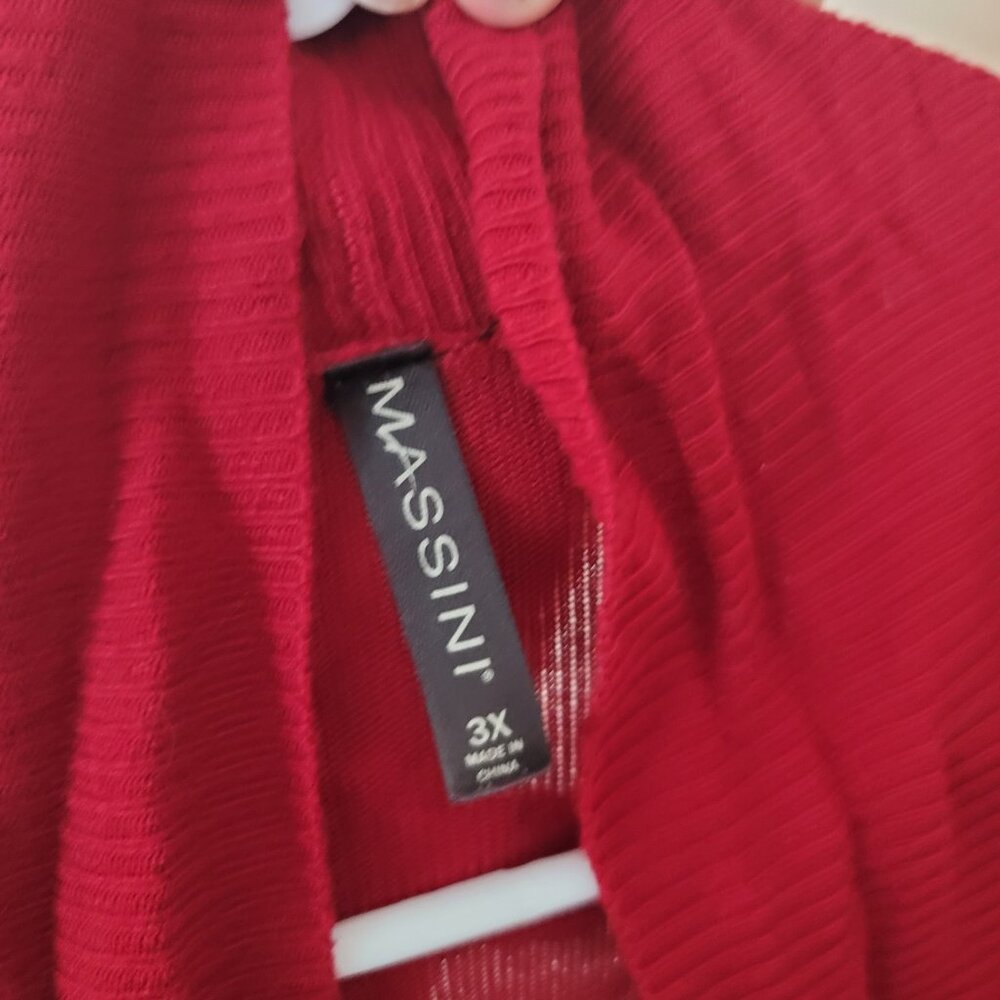 Womens Red Massini long sweater - Picture 3 of 3